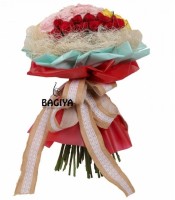 50 Mix Fresh cut Color Roses Bunch 