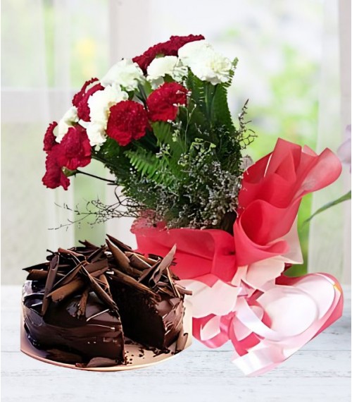 Love Bites Cake & Carnations