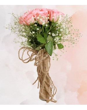 20 Charming Pink Roses Flower Bunch