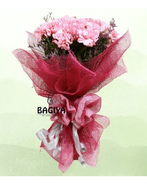 20 Crazy Pink Carnations Bunch