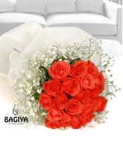 20 Glorious Orange Roses Bunch