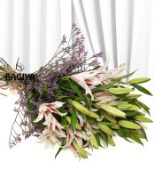 10 Pink Oriental Lilies Bunch