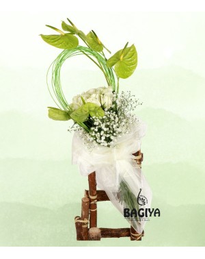 Celebrating Bunch Of Anthurium and Roses