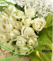 Celebrating Bunch Of Anthurium and Roses