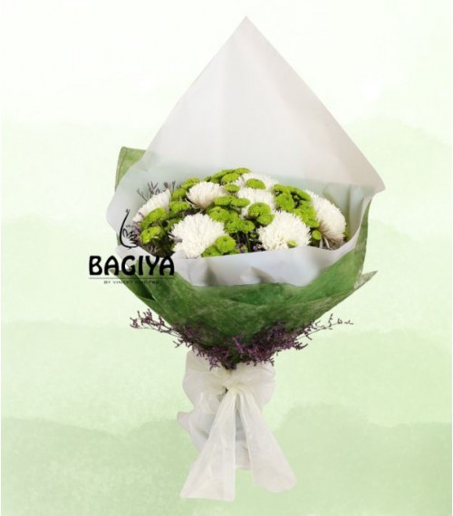 Green and White Flower Bunch