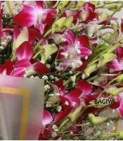 10 Vibrant Purple Orchids Bunch 