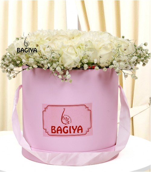 Roses and Carnations Box Bouquet