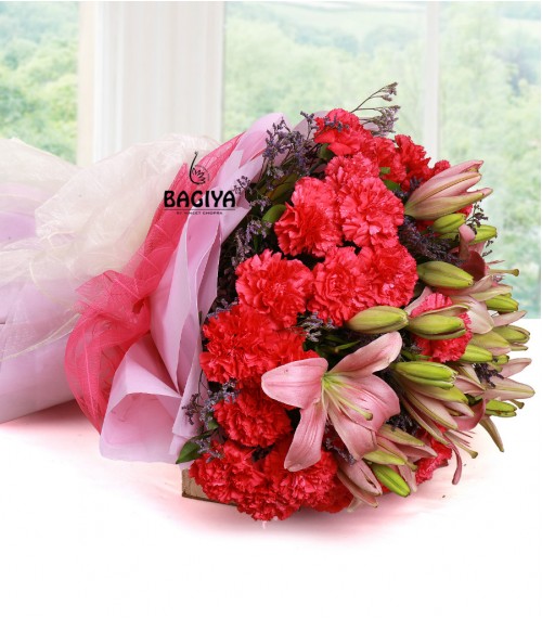 Lily Carnations Bunch 