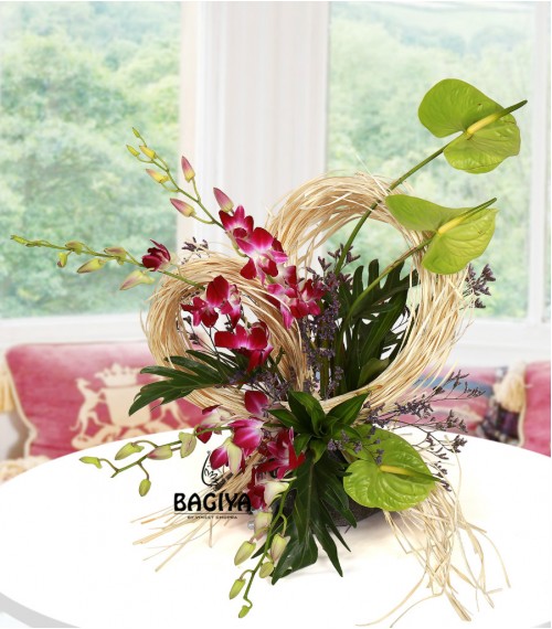 Anthuriums and Orchids