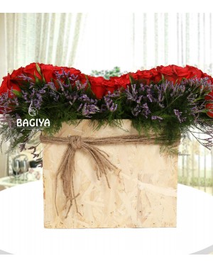 Romantic Box of 50 Red Roses