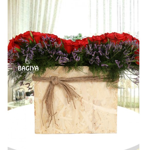 Romantic Box of 50 Red Roses