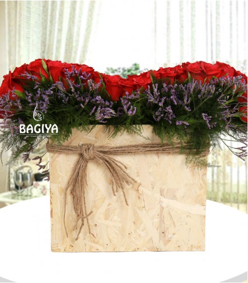 Romantic Box of 50 Red Roses