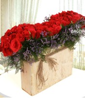 Romantic Box of 50 Red Roses