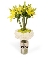 Yellow Lillies in a Vase