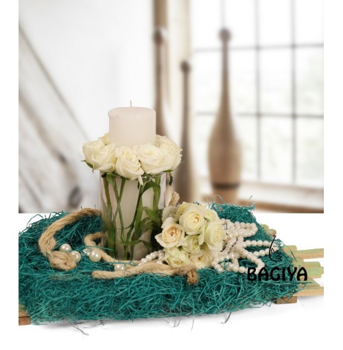 Pearls and Roses Arrangement