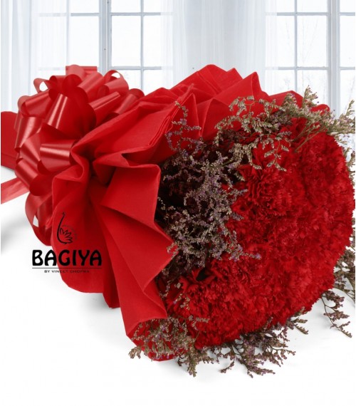 Red Carnations Bunch