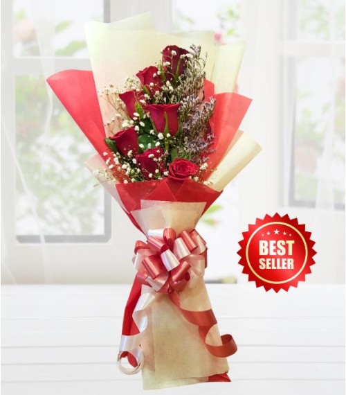 Seven Red Roses Bunch