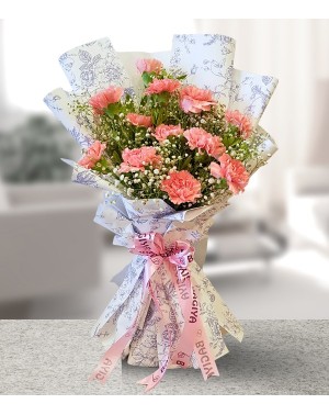 Delicate Pink Carnation Bunch
