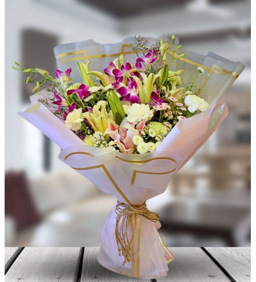 Vibrant Exotic Flower Mix Bouquet