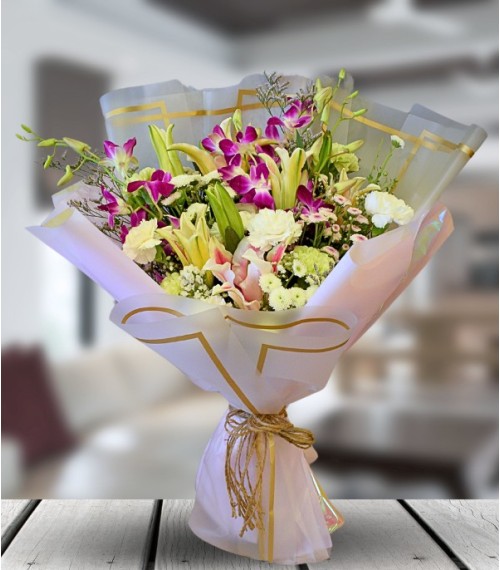 Vibrant Exotic Flower Mix Bouquet