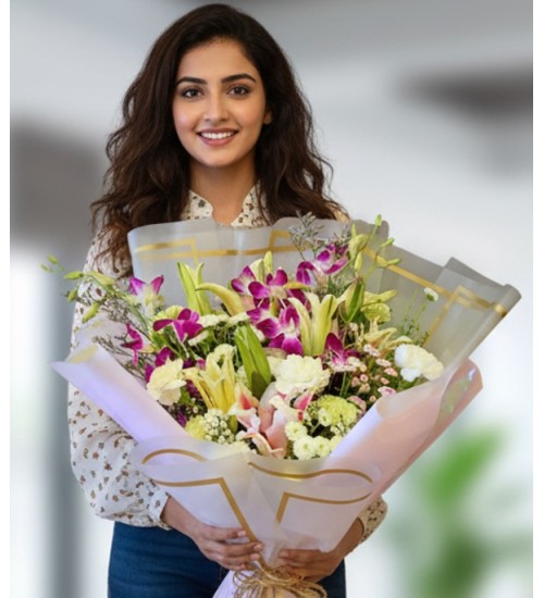 Vibrant Exotic Flower Mix Bouquet