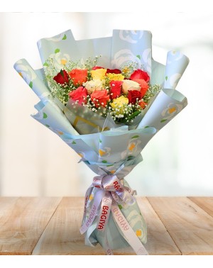 Colourful Roses Mix Bouquet 