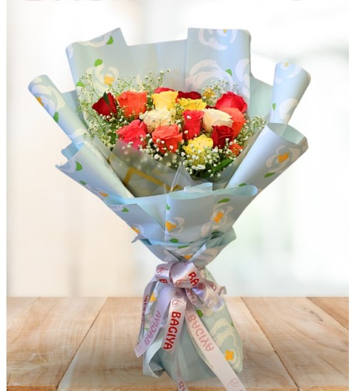 Colourful Roses Mix Bouquet 