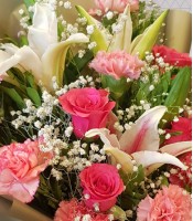 Roses, Lilies and Carnations Bouquet 
