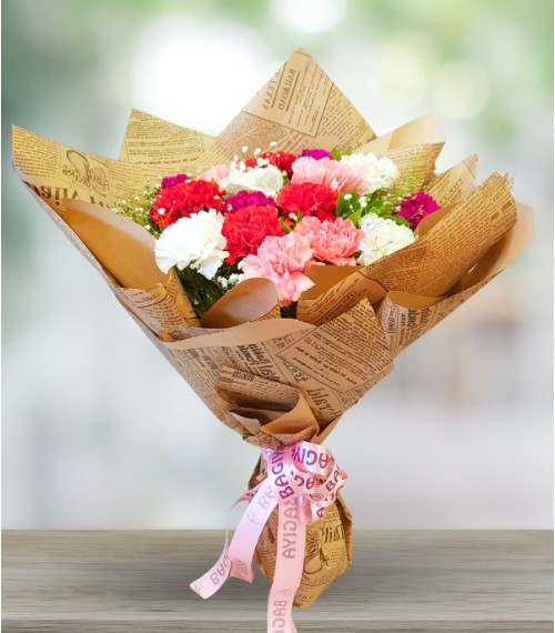 Multicolor Carnation beautiful Bouquet