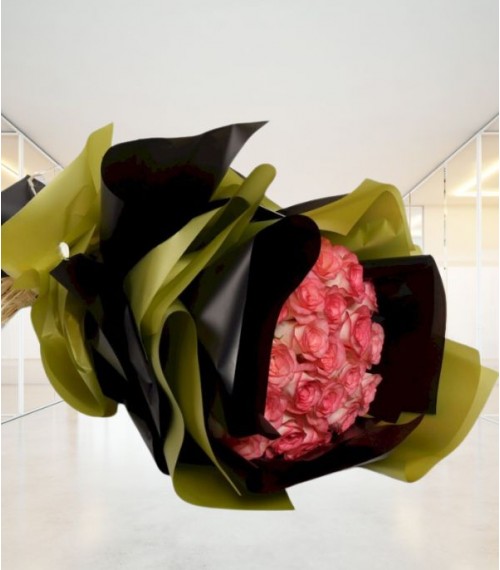 20 Pink Fresh Roses Bunch 