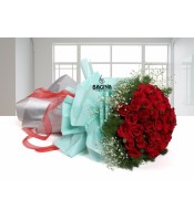 50 Red Roses Exclusive Bunch Packing