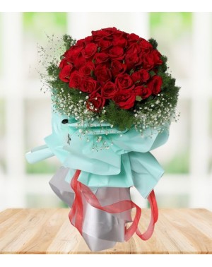 50 Red Roses Exclusive Bunch Packing