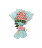 35 Pink Roses Bunch in Alluring Packing