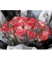 20 Pink Roses Bunch Film Pack