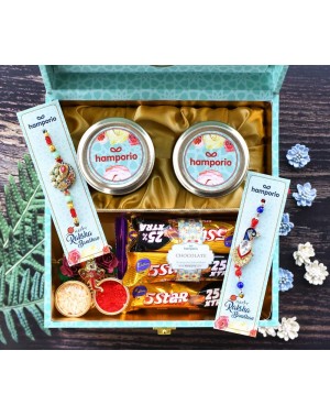 Turquoise Delight Rakhi Hamper 