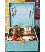Turquoise Delight Rakhi Hamper 