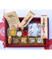 Red Luxe Box Rakhi Hamper
