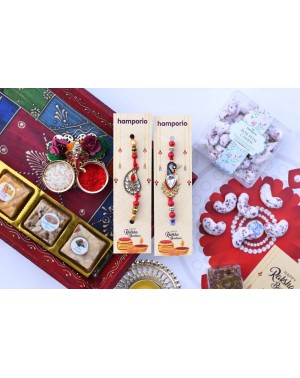 Red Luxe Box Rakhi Hamper