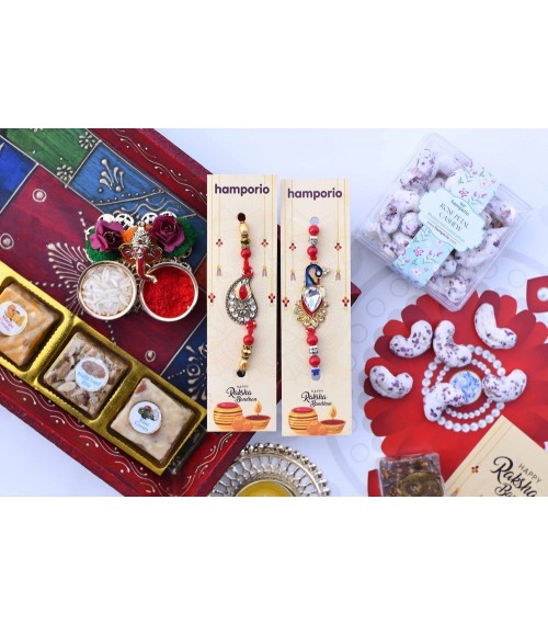 Red Luxe Box Rakhi Hamper